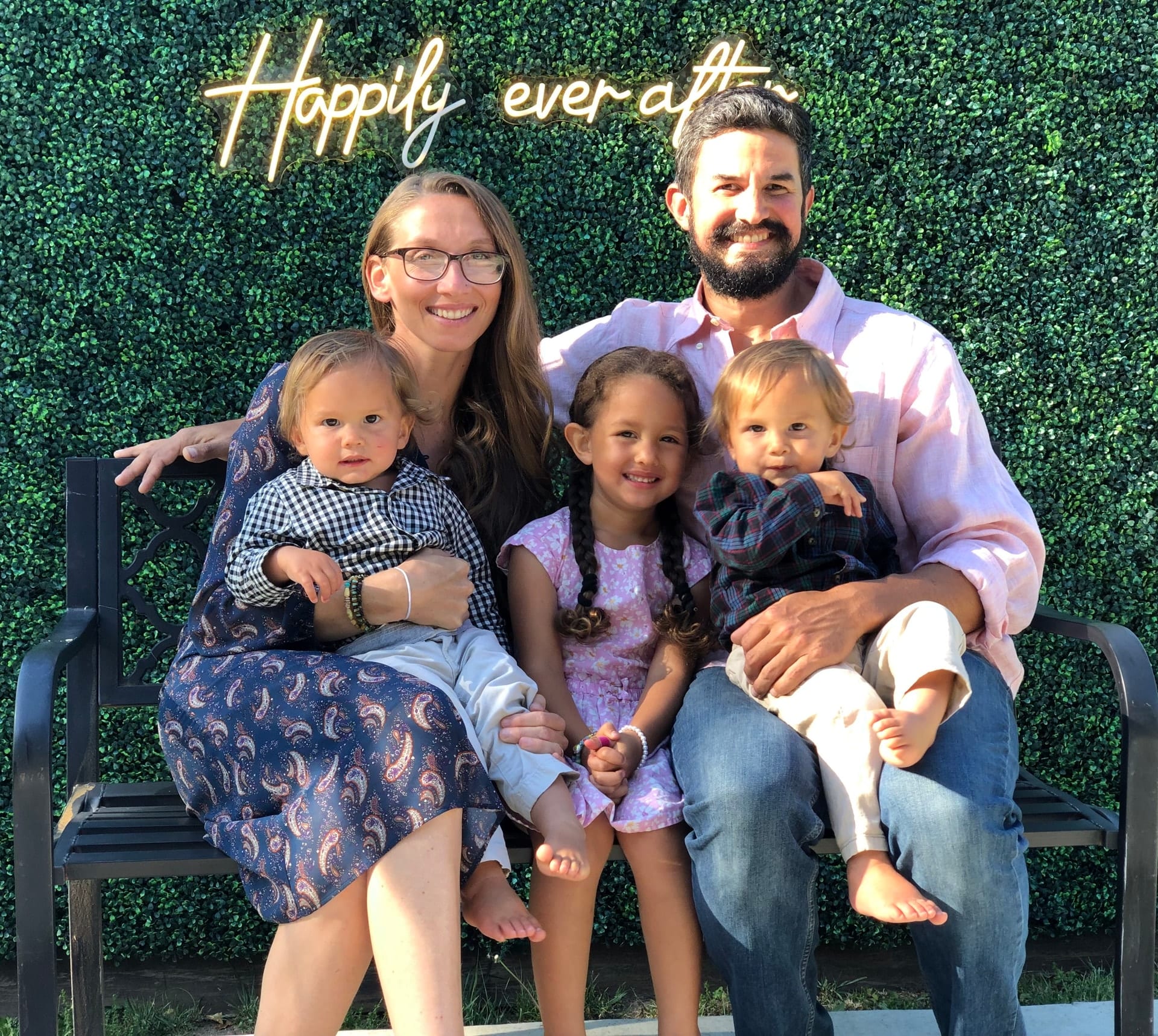 Ashton and Brittany Hughes with their three children